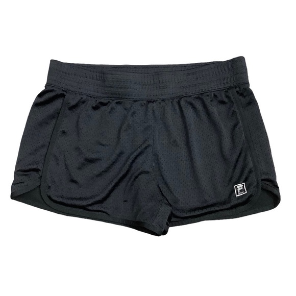 Women's Fila M Medium 8 - 10 Shorts Black Elastic Waist Athletic Gym Active - Picture 3 of 7